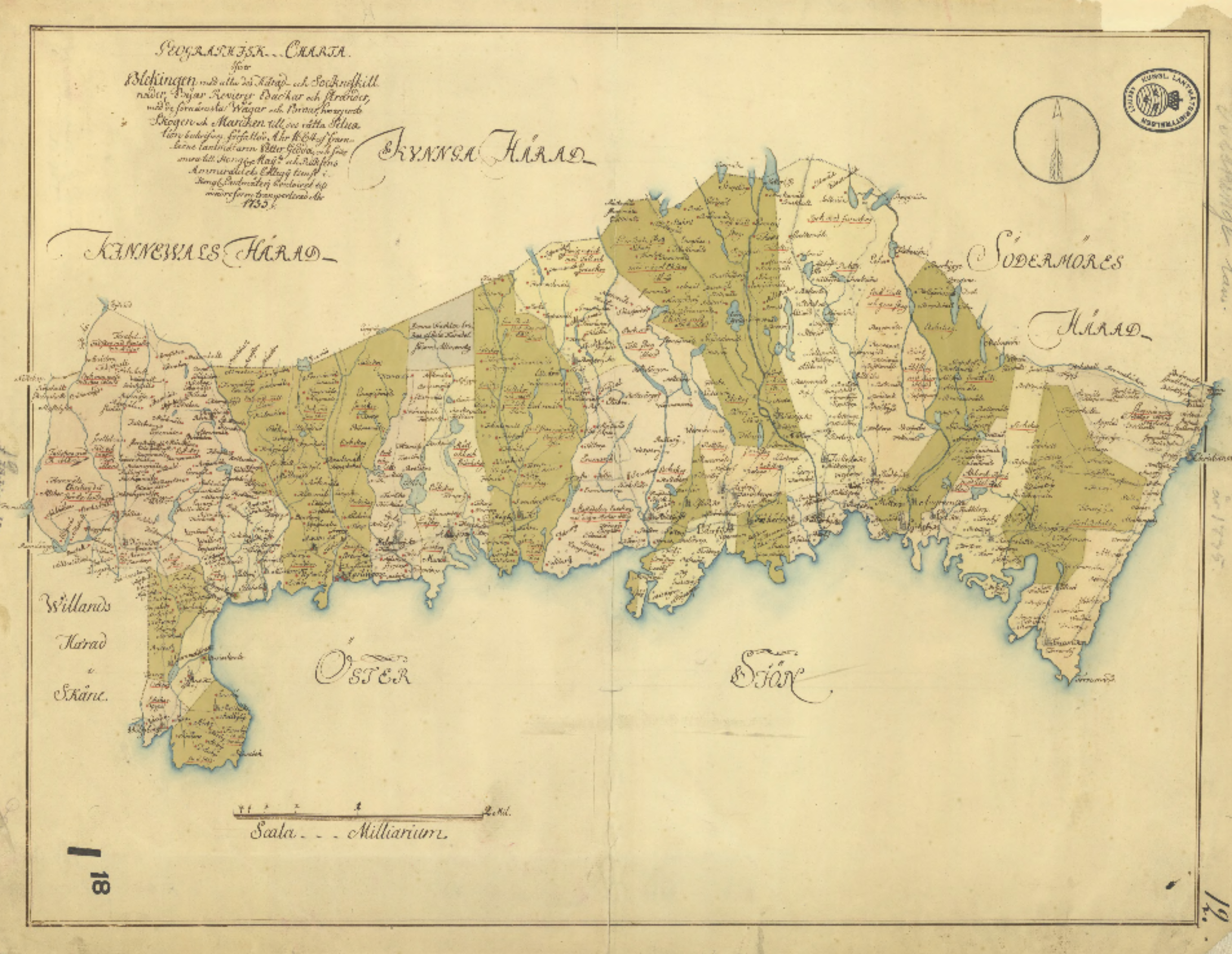 Blekinge County, 1735